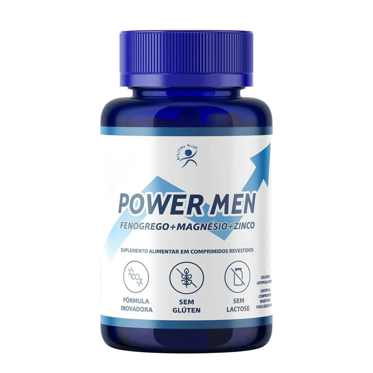 Power Men Estimulante Natural Da Testosterona 300 Cápsulas 5 Frascos Nutriage