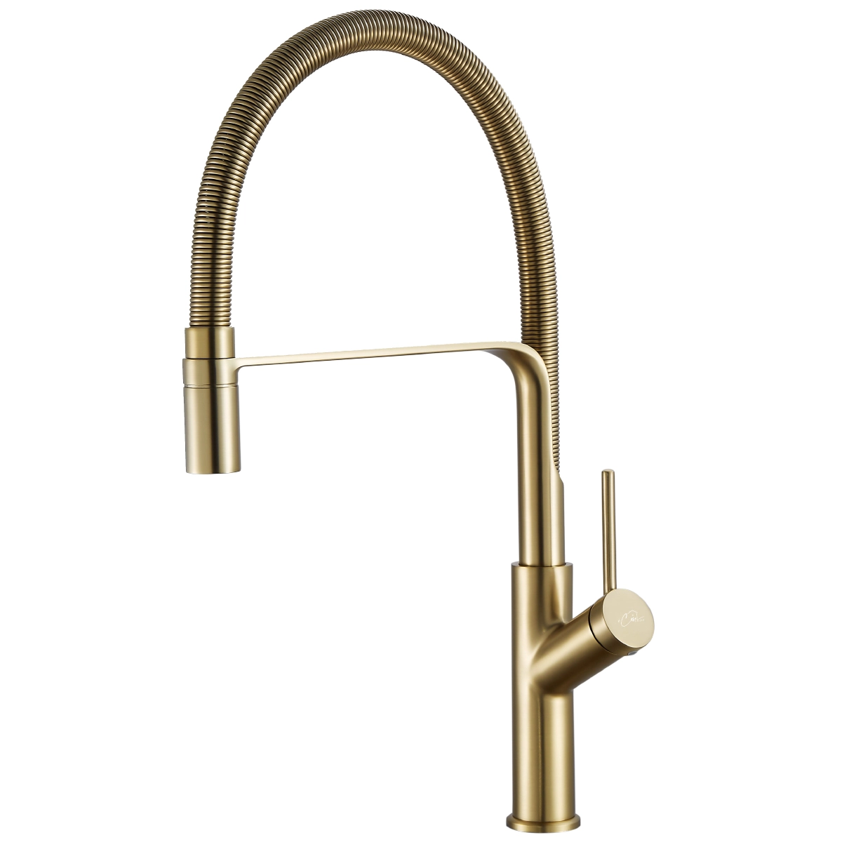 Torneira De Cozinha Gourmet Flexível Monocomando Premium Dourada Escovada