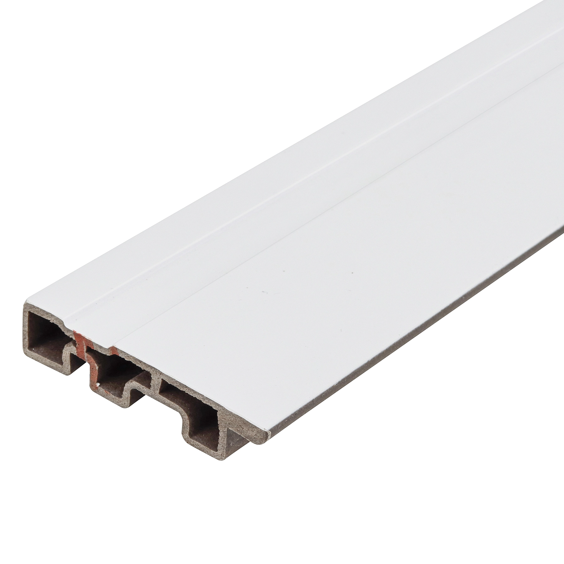 Rodapé WPC Frisado Laca Branco 240x7cm Ecovale