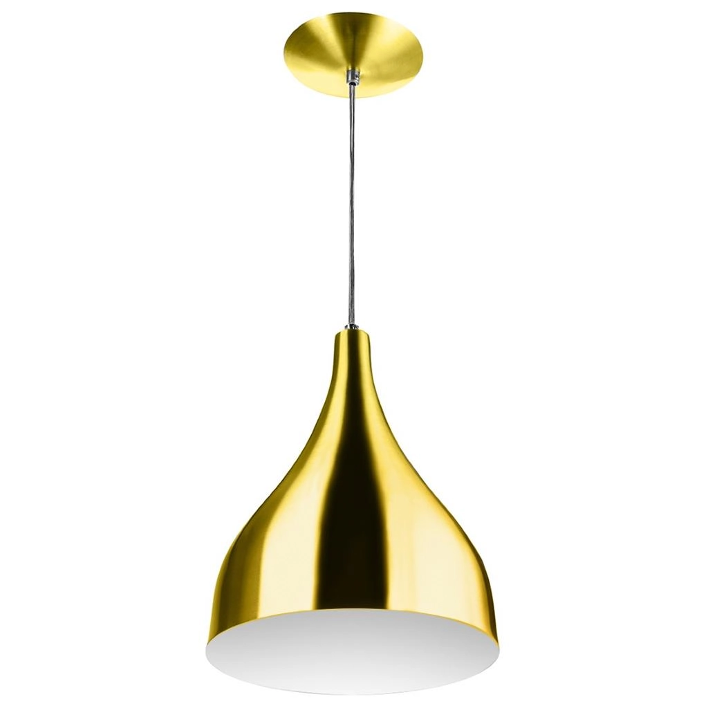 Pendente Milão Pequena Dourado Sala Cozinha Quarto