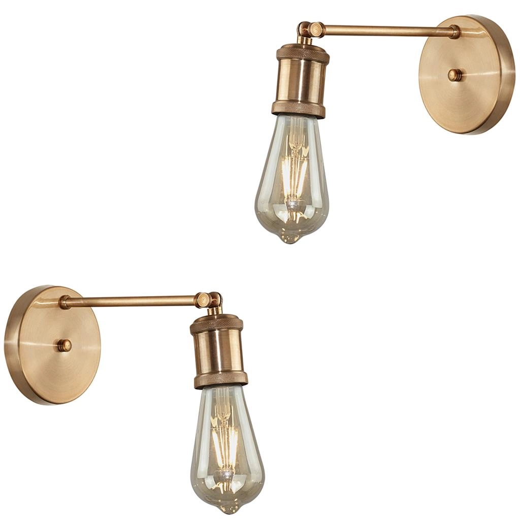 Kit 2 Arandelas Articulada Retro Nordic Industrial New Cobre