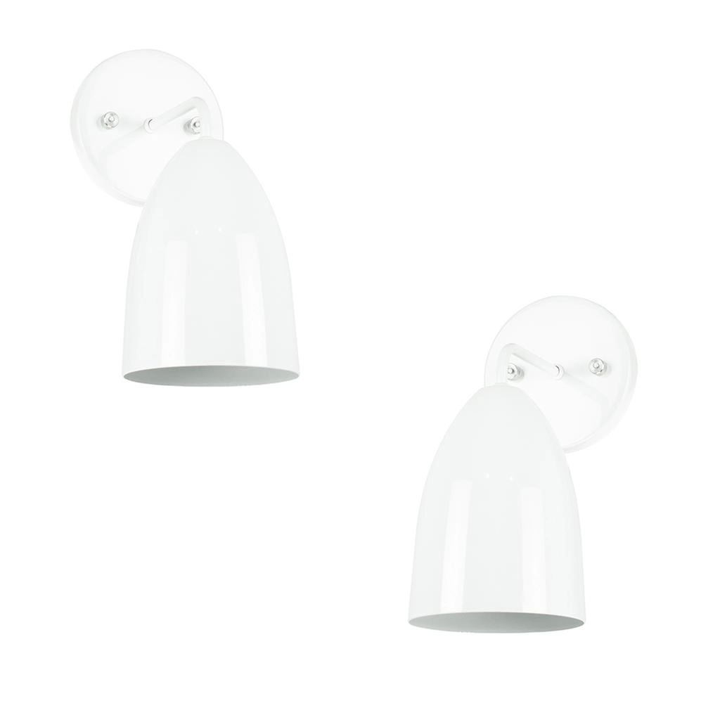 Kit 2 Arandelas Aluminio Vegas Branco Sala Quarto Corredor