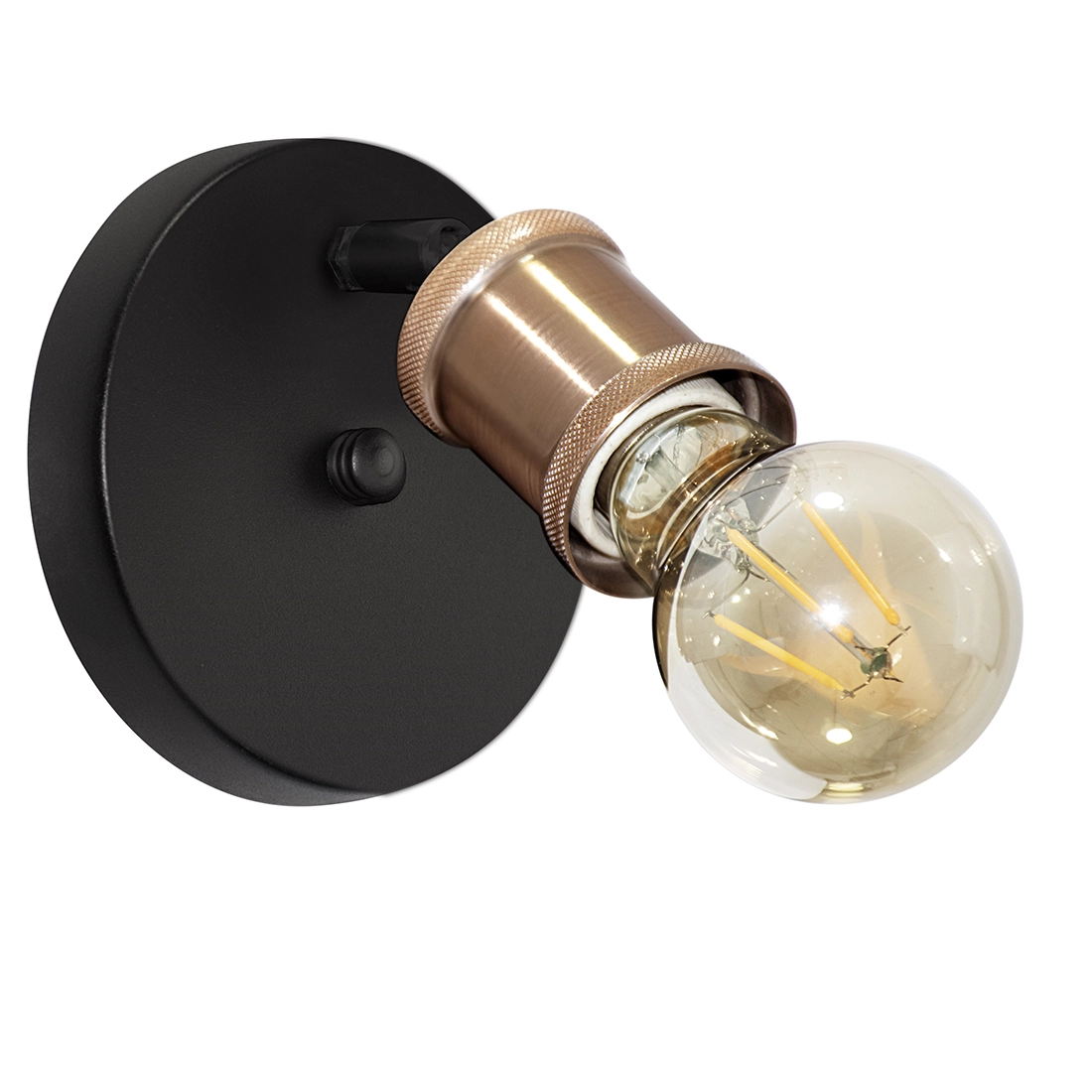 Arandela Articulada Nordic Spot Lavabo Corredor Preto/cobre