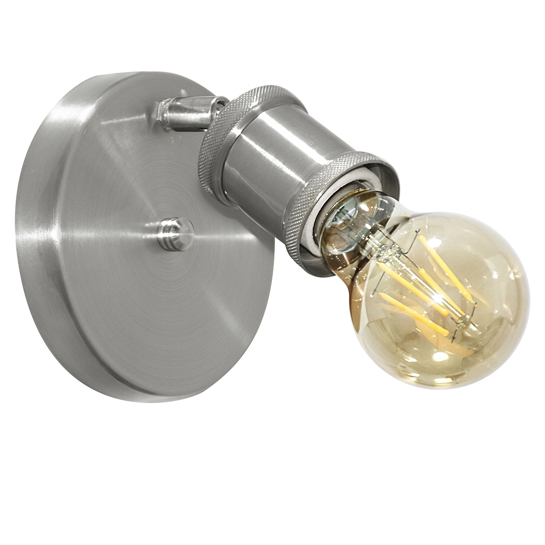 Arandela Articulada Nordic Spot Escovado + Lampada A60