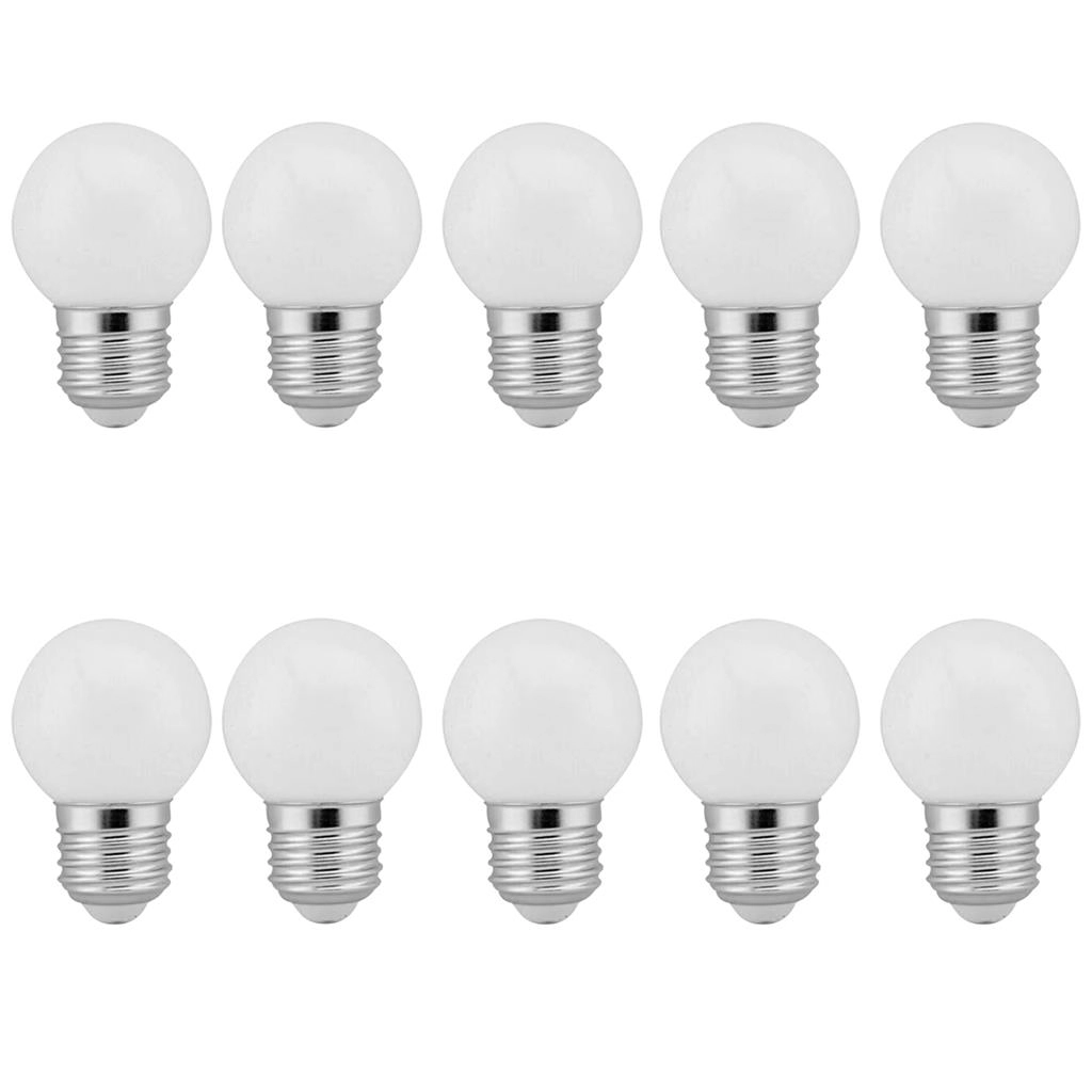10 Lâmpadas Led Bolinha Decorativa Orby 3w 110v Branco Frio