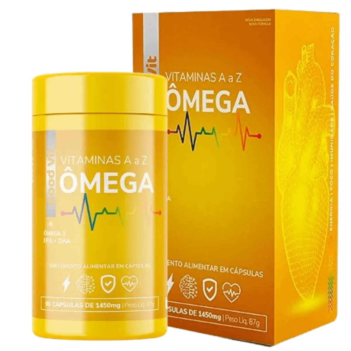 Polivitamínico ômega Az Golden Vit 60 Cápsulas