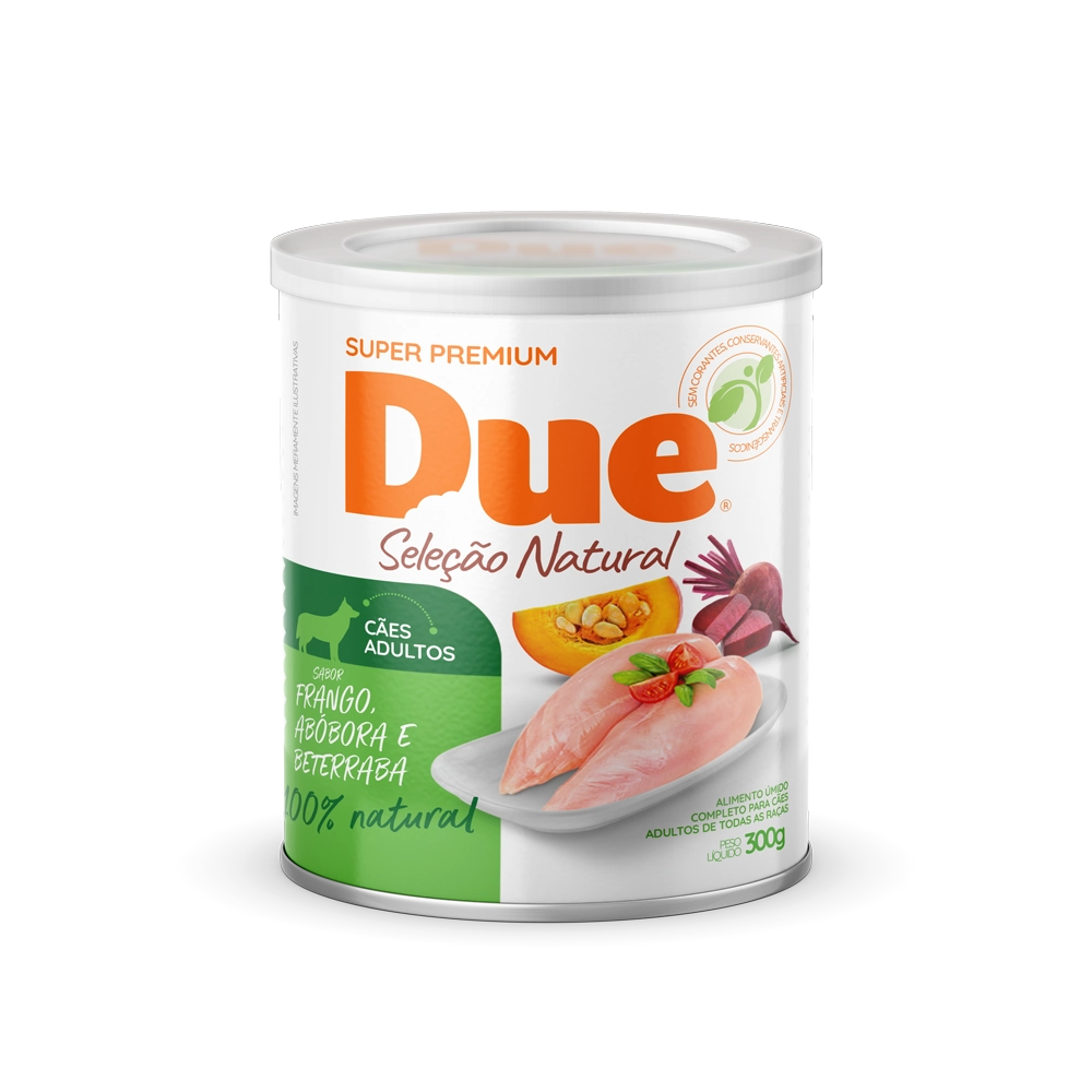 Due Frango Abóbora E Beterraba Cães Adultos 300 Gr