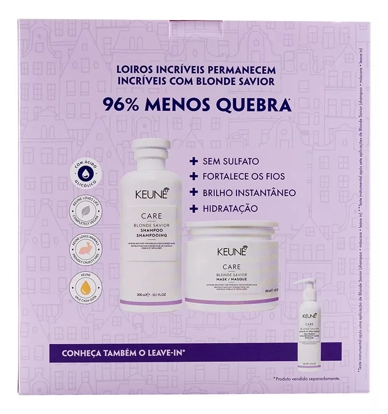 Caixa Para Conjunto Shampoo Mascara Blonde Savior Keune