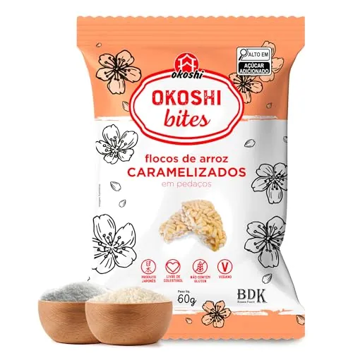 Bites Flocos De Arroz Vegano 60g Caramelizado Hikage