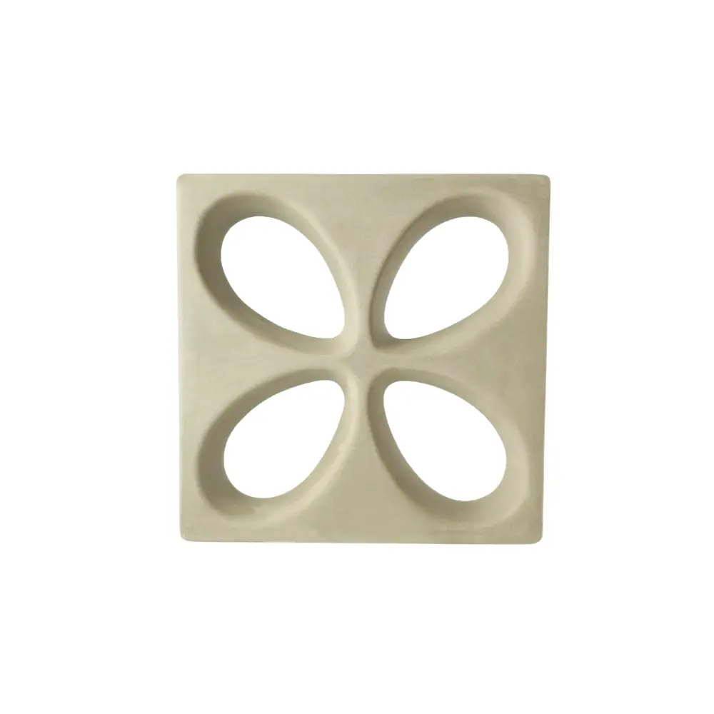 Cobogó Cerâmico Natural 30x30cm Griggio Floral Essenza