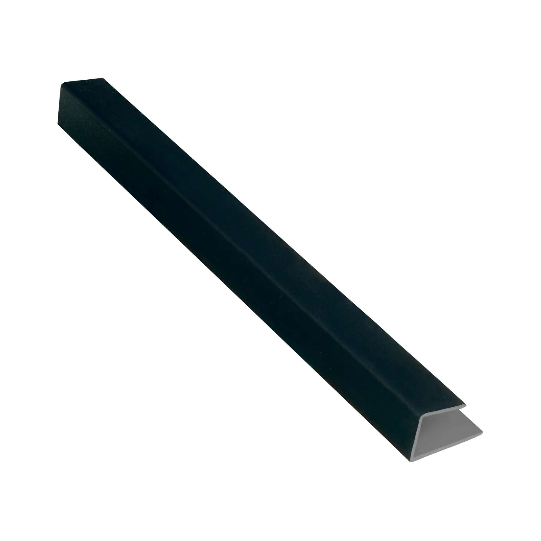 Barra de Acabamento Externo Tipo J em PVC 300x2,6x4cm Preto Macheto