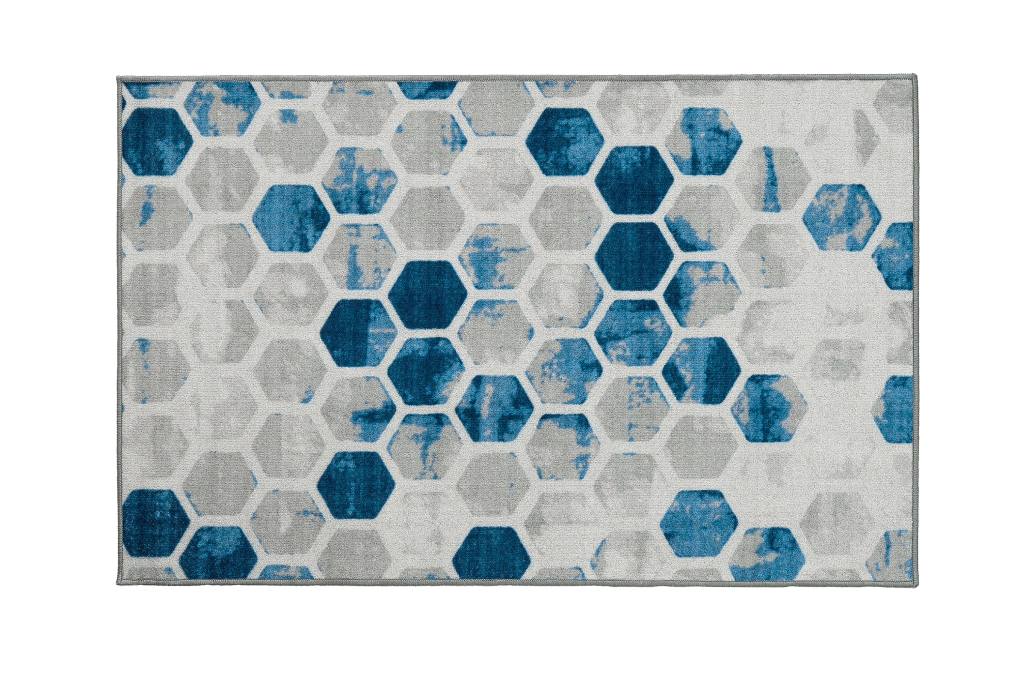 Tapete Estampado Azul Cinza 100x160cm P119 Her Comercio