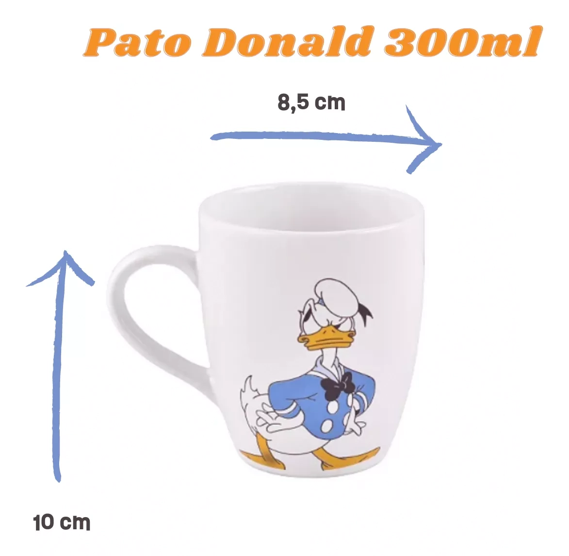 Caneca Porcelana Pato Donald Disney 300ml St65192 Ndi