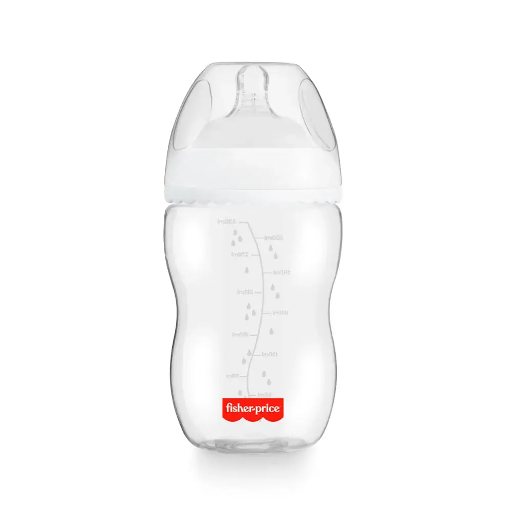 Mamadeira First Moments Clássica Neutra 330 ml +4 meses Fisher Price - BB1026X [Reembalado]