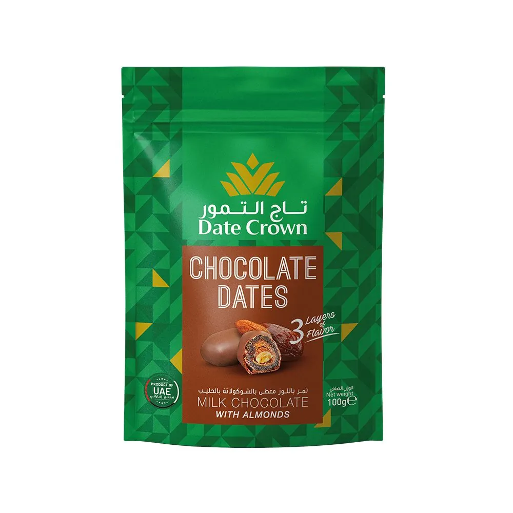 Tâmaras Secas Cobertas Com Chocolate Date Crown 220g
