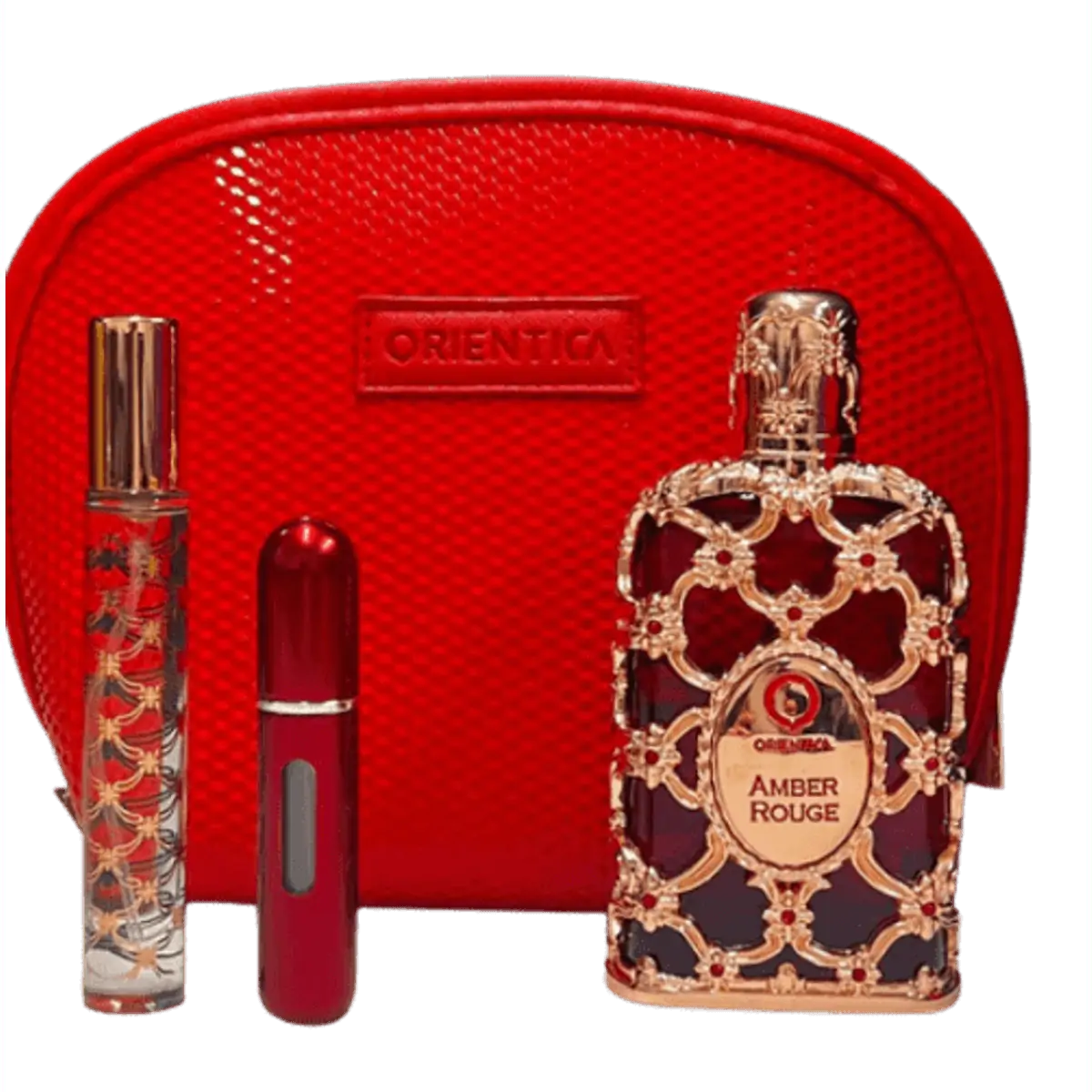 Orientica Kit Amber Rouge Eau de Parfum 80ml + Miniatura 10ml + Atomizer + Nécessaire - NULO