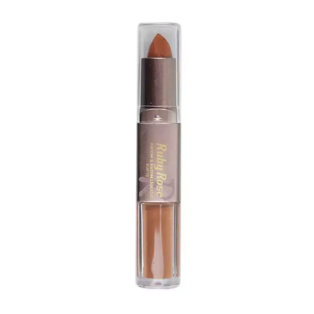 Batom 2 em 1 Ruby Rose Duo Matte nude chocolate - 056
