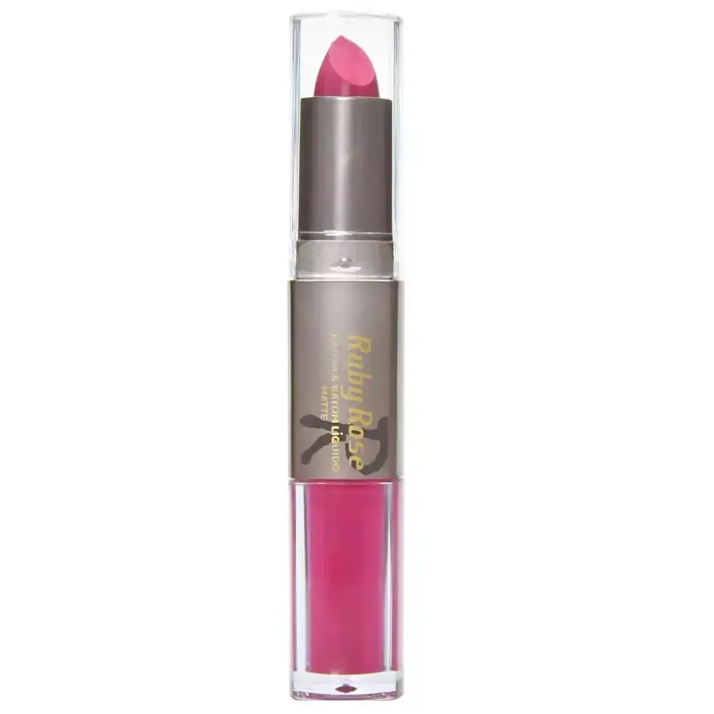 Batom 2 em 1 Ruby Rose Duo Matte Rosa Fucsia - 038