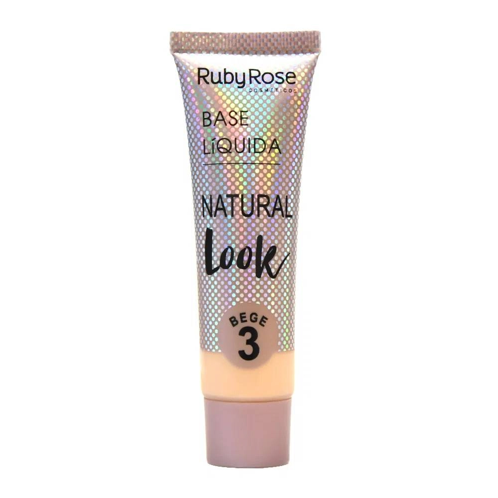 Ruby Rose - Base Líquida Natural Look Bege 3