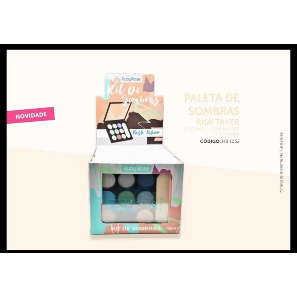 Paleta Ruby Rose Sombra Risk Taker 8cores Hb 1032 Un