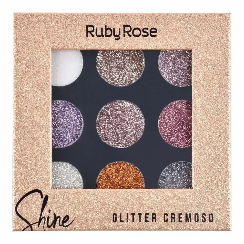 Paleta de Sombras Shine Dourada Ruby Rose