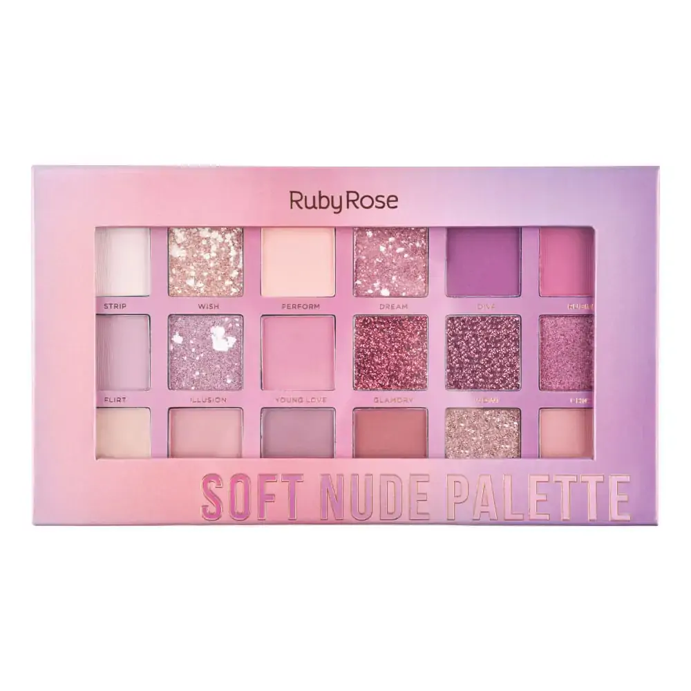 Paleta de Sombra Soft Nude Palette Ruby Rose
