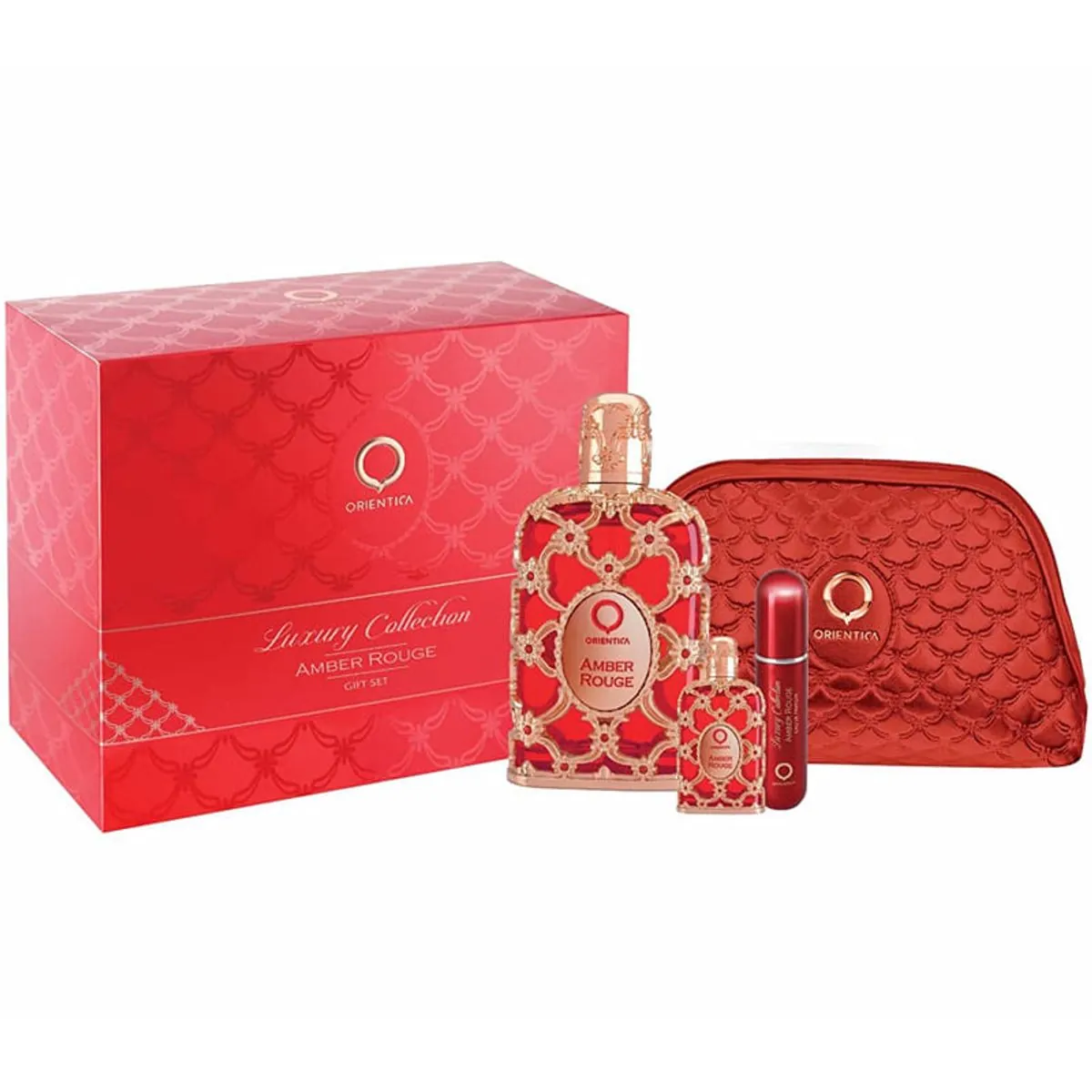 Orientica Kit Amber Rouge Edp 80ml + Miniatura 7,5ml + Atomizer + Necessaire - NULO
