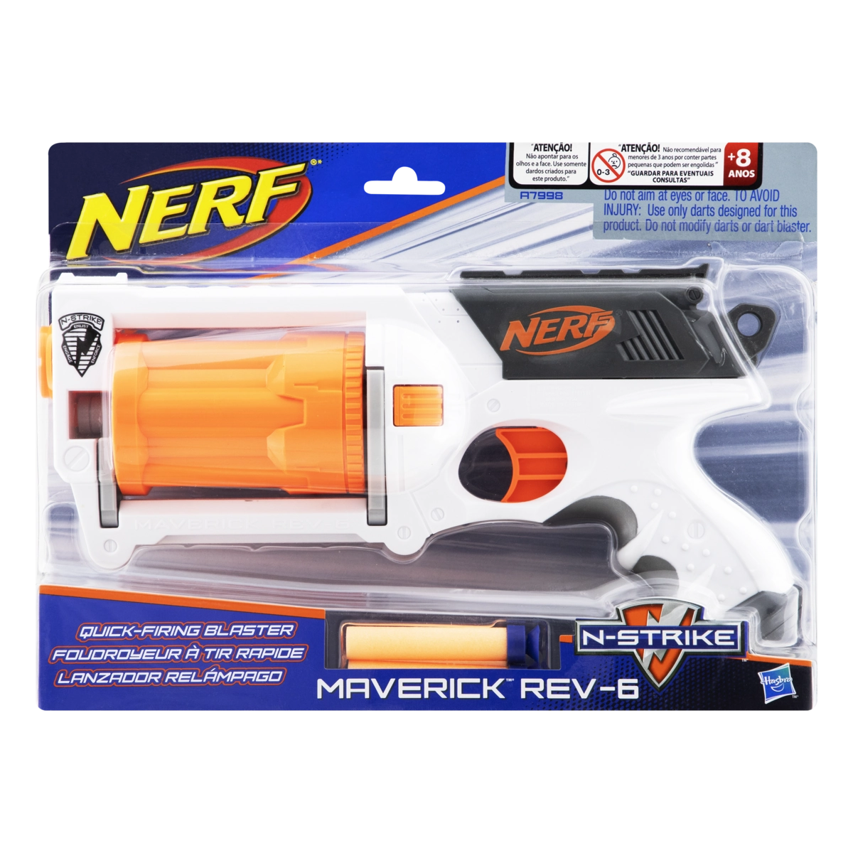 Lança Dardo Maverick Rev 6 Hasbro Nerf N Strike