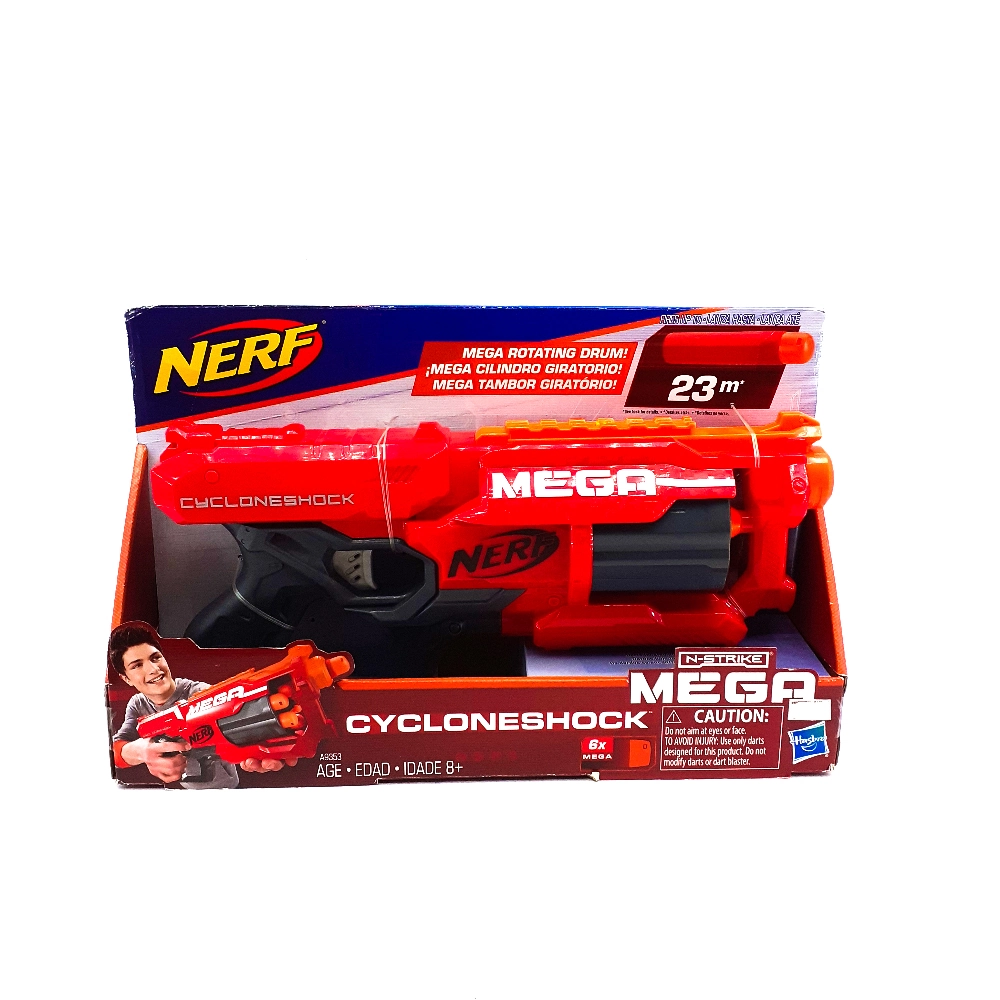 Lança Dardo Nerf Mega Cyclone Vermelho Hasbro