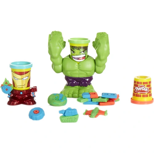 Conjunto Playdoh Marvel Pote Hulk Esmaga Hasbro