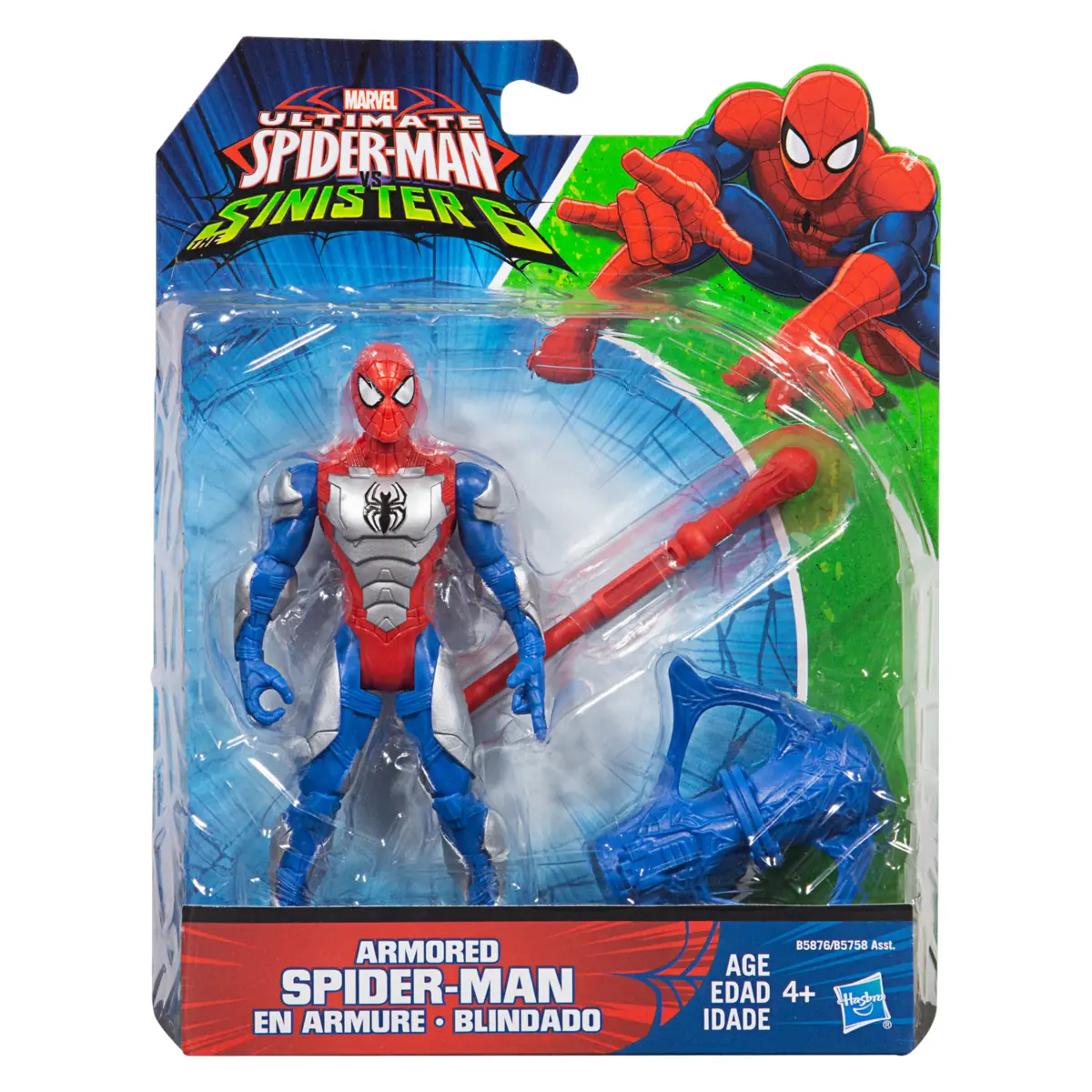 Boneco De Brinquedo Ultimate Spider Man Vs The Sinister 6 Spider Man Blindado Hasbro
