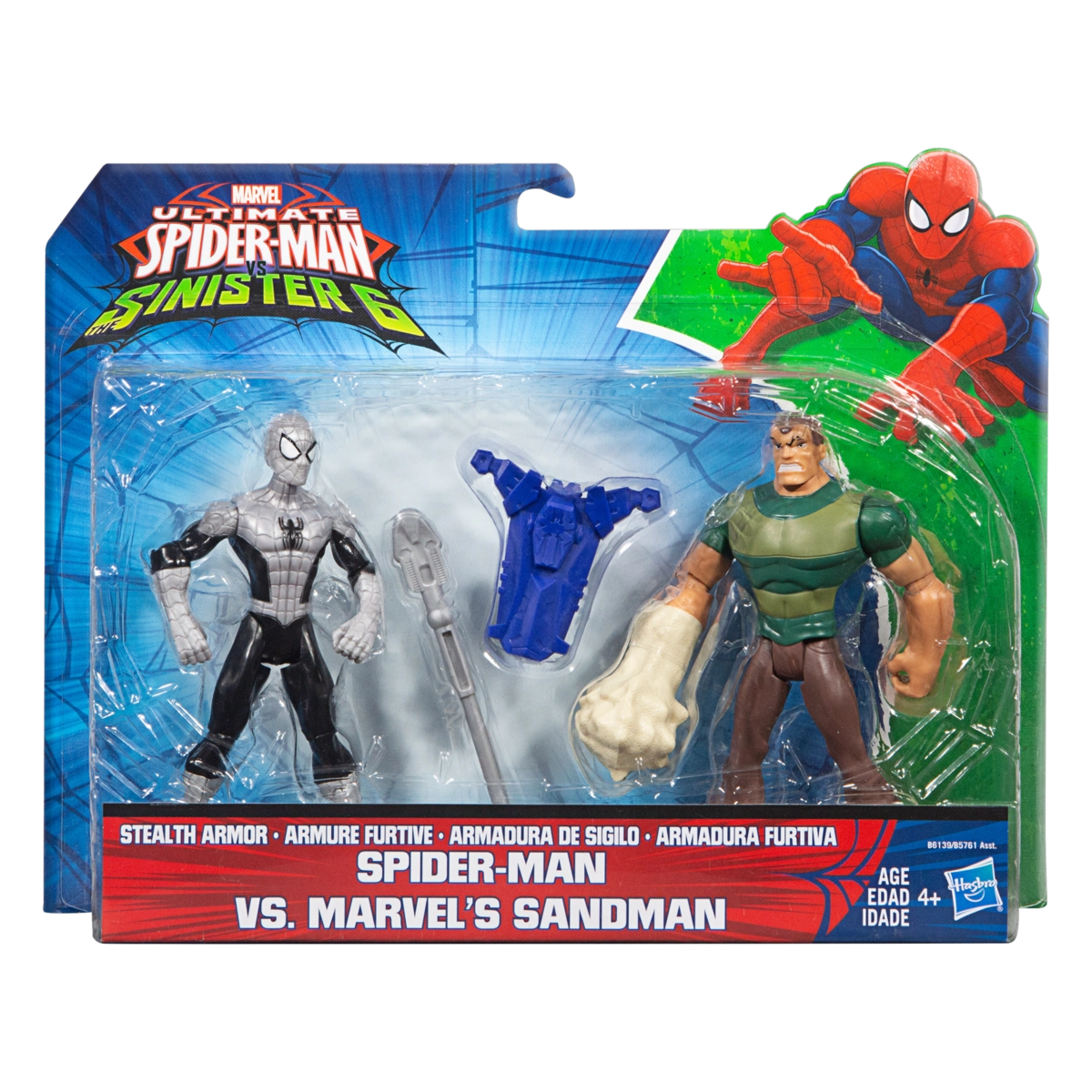 Boneco De Brinquedo Ultimate Spider Man Vs The Sinister 6 Spider Man Armadura Furtiva Vs Marvels San
