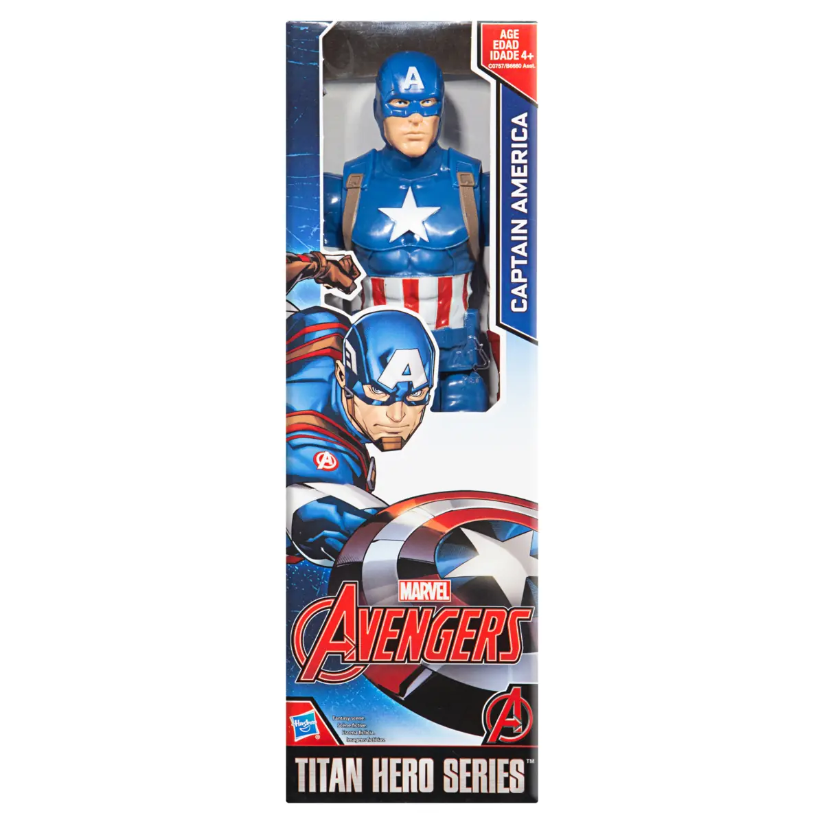 Boneco De Brinquedo Avengers Captain America Hasbro Titan Hero Series