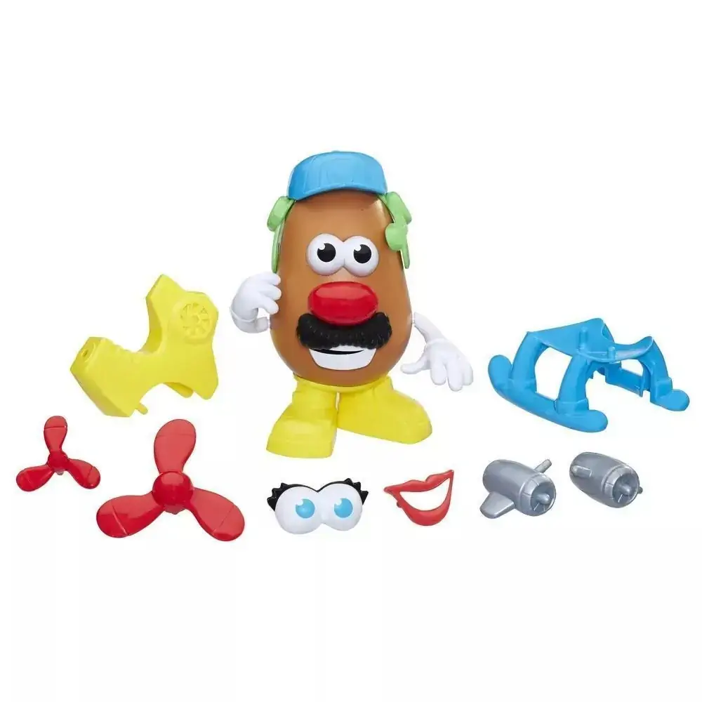 Boneco De Brinquedo Mr. Potato Head Avião Ou Helicóptero Playskool Caixa