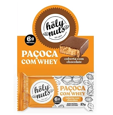 Pacoca Com Whey 6g Proteina Holy Nuts 27g
