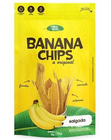 Banana Chips Only Fruit Salgada 50g
