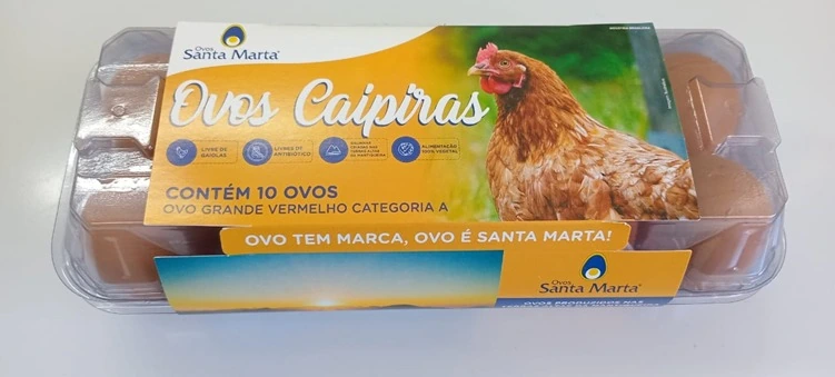 Ovos Vermelho Tipo Grande Caipira Cx 12 Estojos C/ 10 Ovos