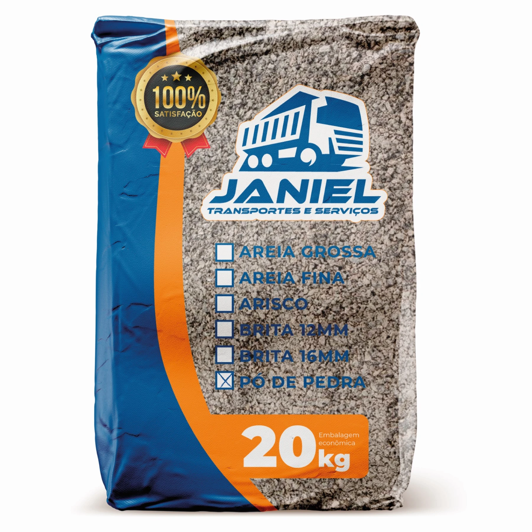 Pó de Pedra 20kg Janiel Transportes