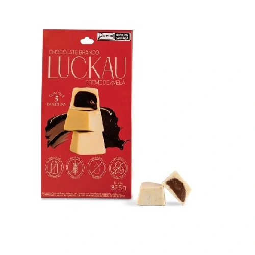 Bombom Choc Branco Creme De Avela Luckau 16,5g