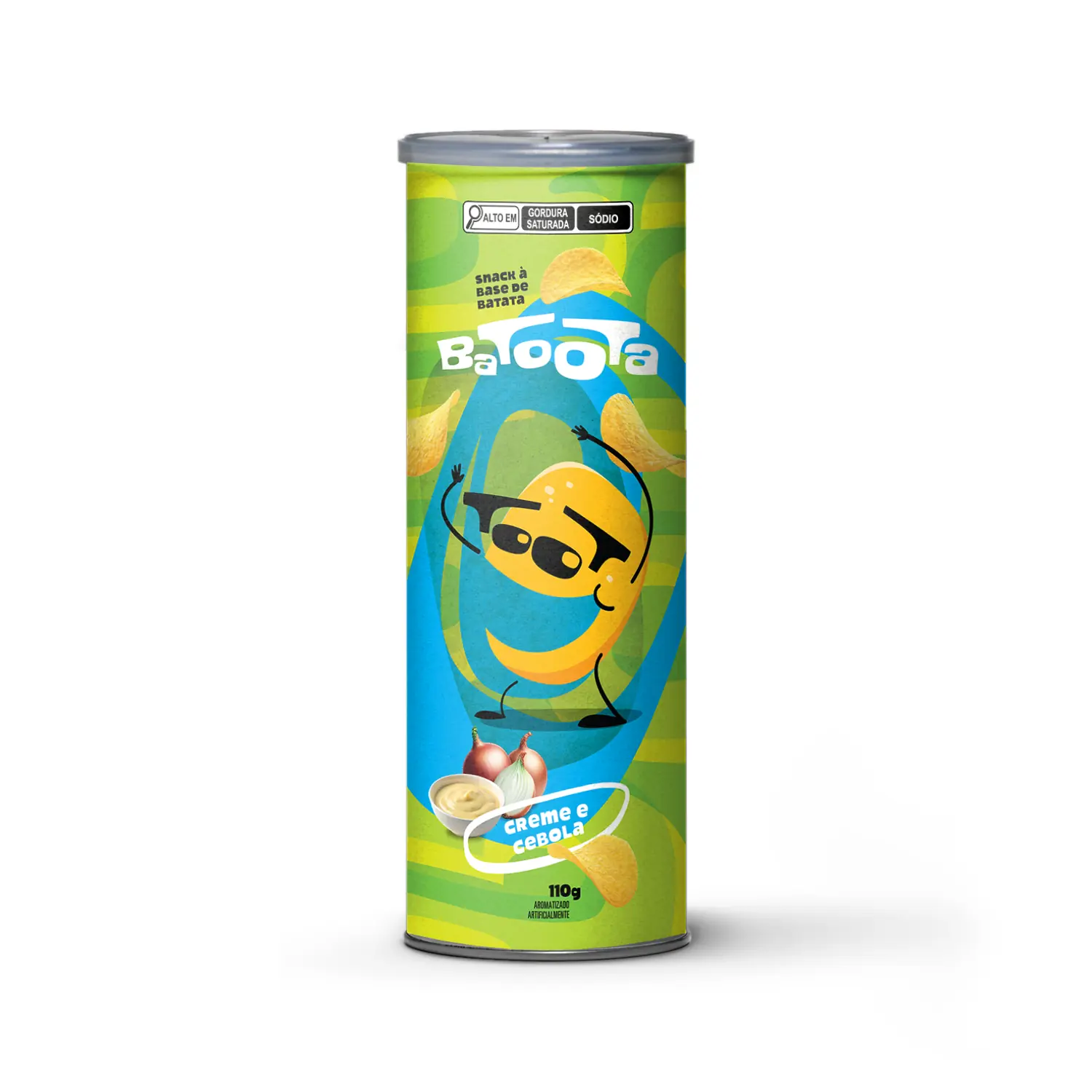 Salgadinho Batoota Snack à Base De Batata Sabor Creme E Cebola 110g