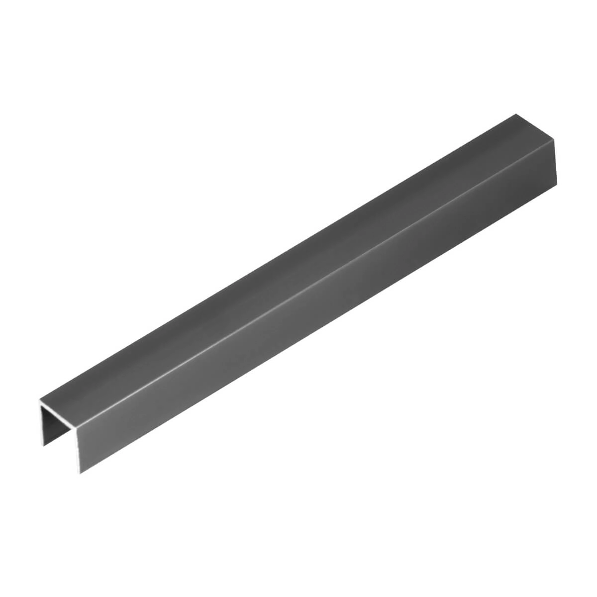 Listelo U Alumínio Luxor Premium 10mmx10mmx3m - Viscardi - Grafite Acetinado