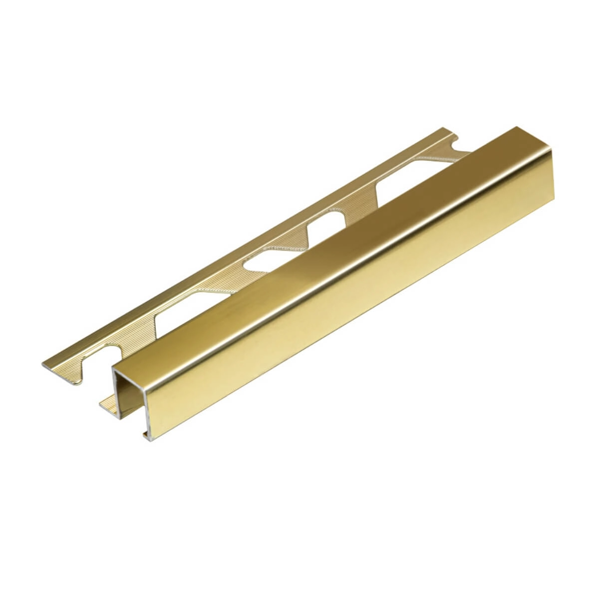 Listelo U Alumínio Firenze Golden 10mmx12mmx3m - Viscardi - Dourado Brilho - Tom 004