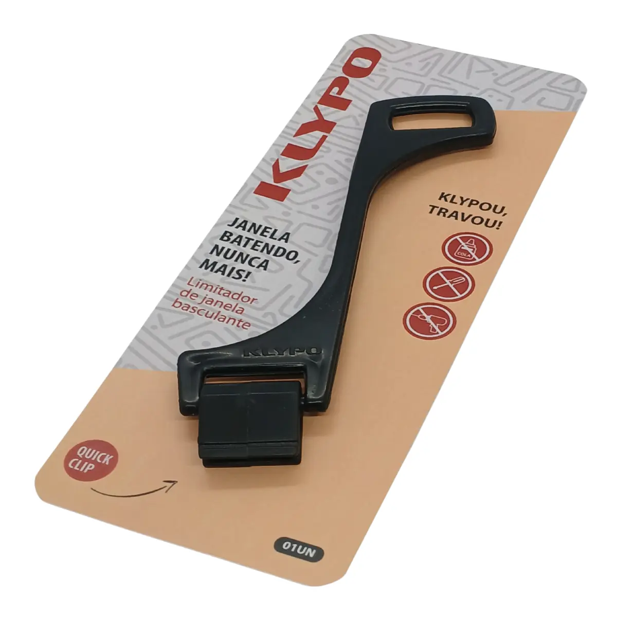 KLYPO Limitador Da Abertura De Janela Basculante 13 cm Preto