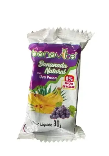 Bananada C/uva Passa 30g Banavita