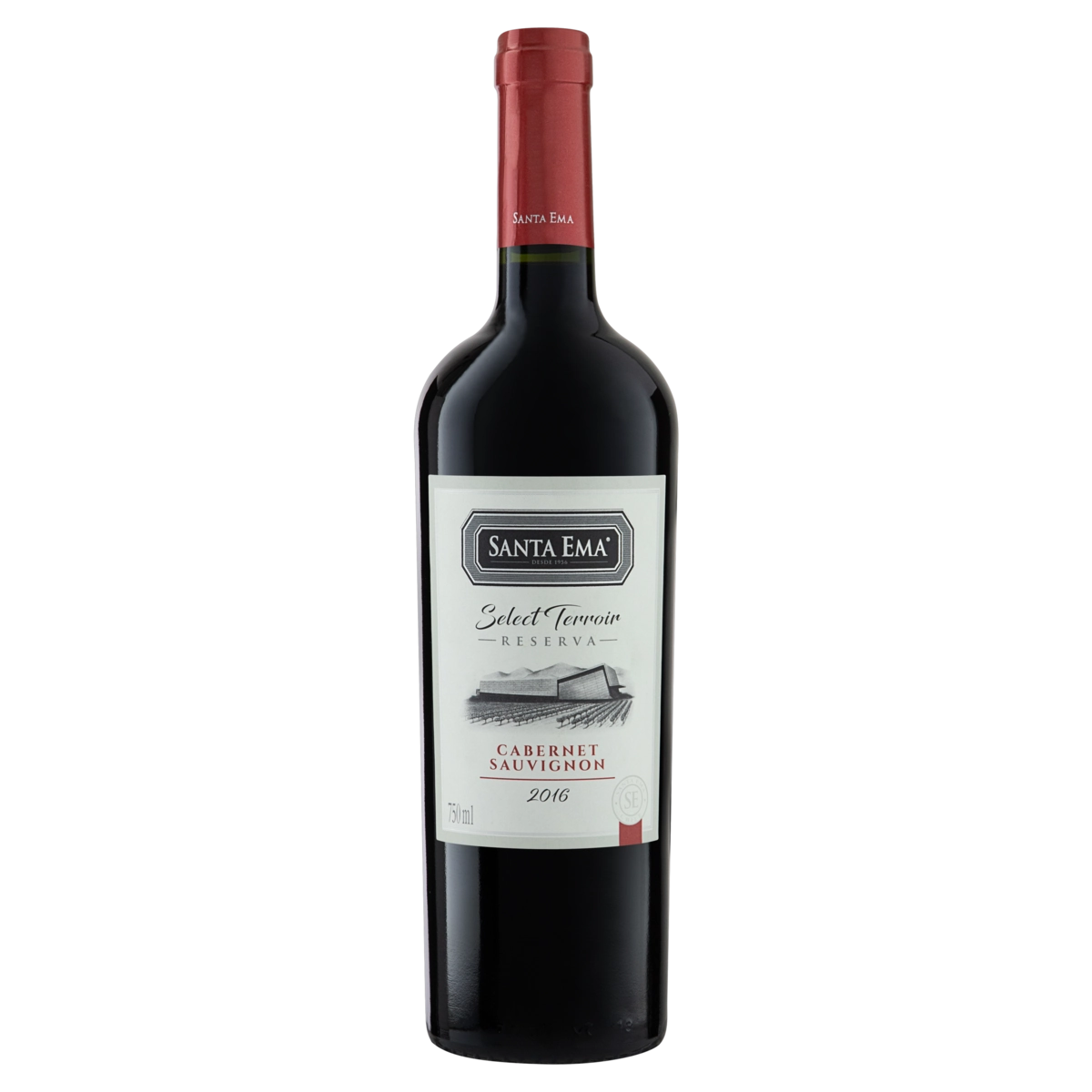 Vinho Chileno Tinto Meio Seco Reserva Select Terroir Santa Ema Cabernet Sauvignon Garrafa 750ml