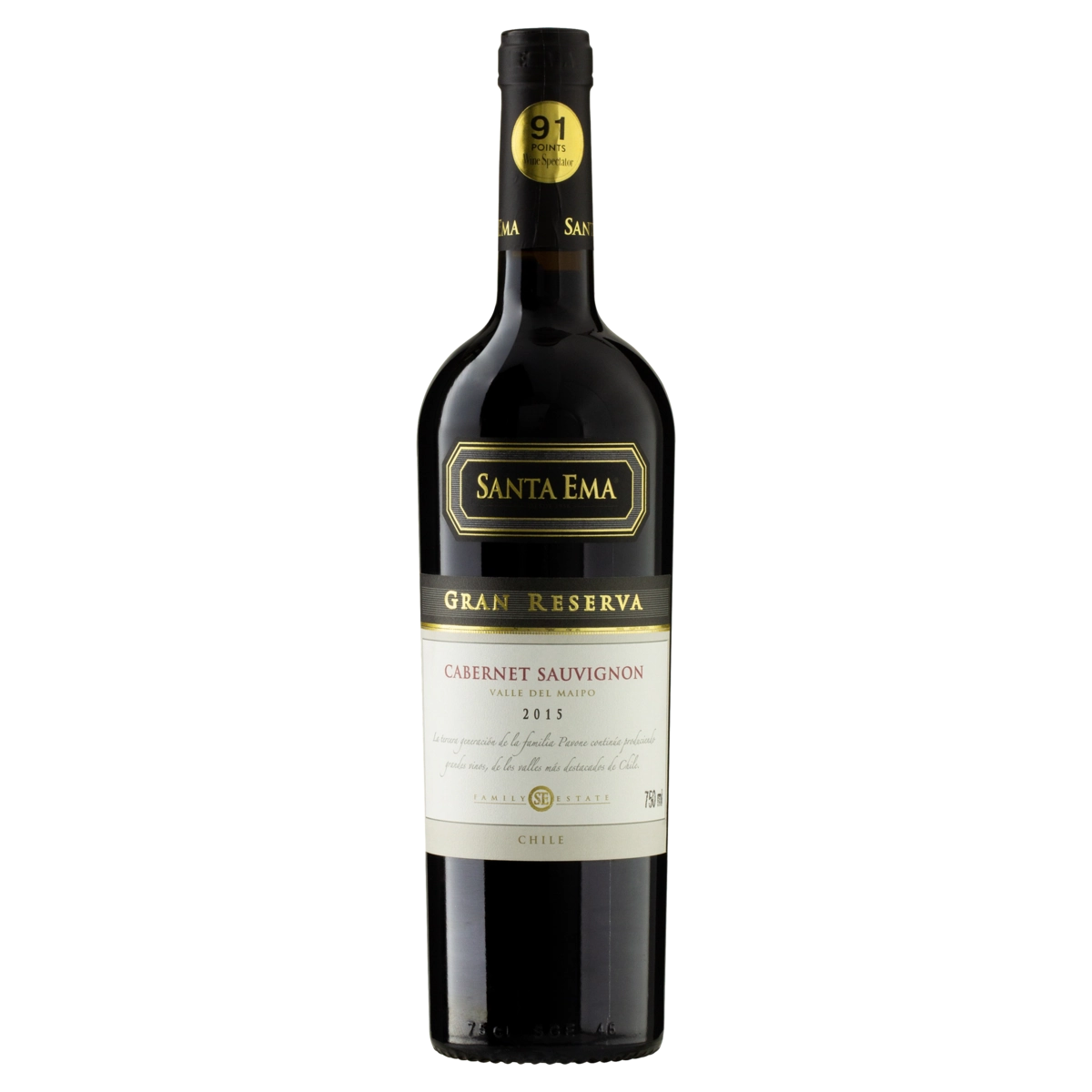 Vinho Chileno Tinto Gran Reserva Santa Ema Cabernet Sauvignon Isla De Maipo Garrafa 750ml