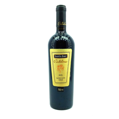 Vinho Chileno Tinto Seco Catalina Santa Ema Maipo Alto Garrafa 750ml