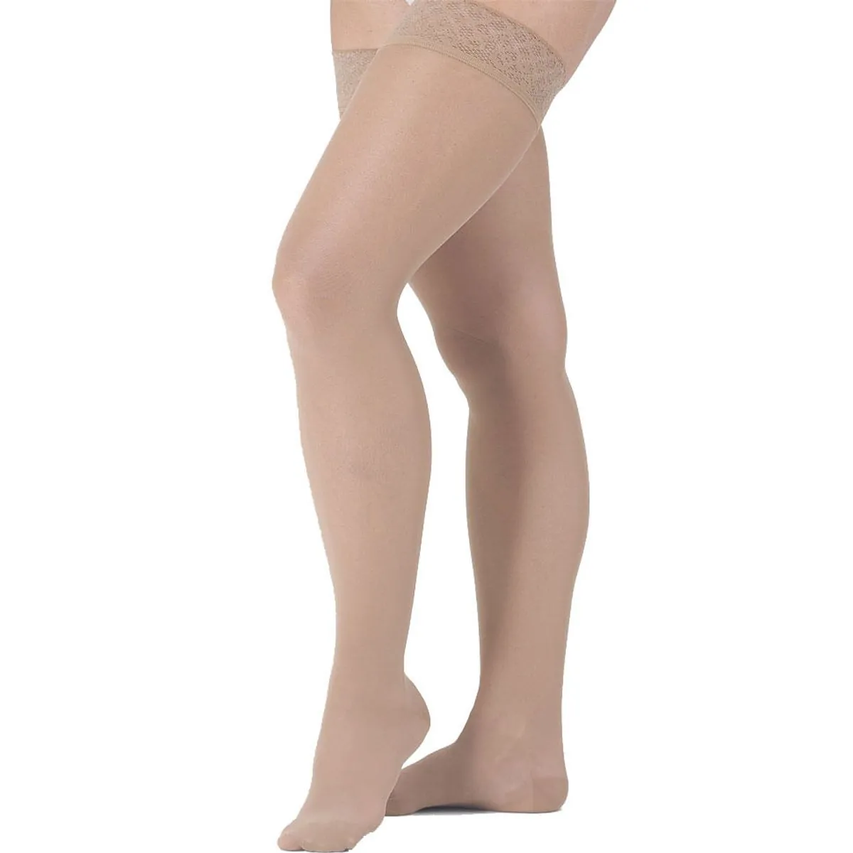 Meia Coxa Sher Soft 20-30MMHG C/ Ponteira - Cor: Natural Tam: 3