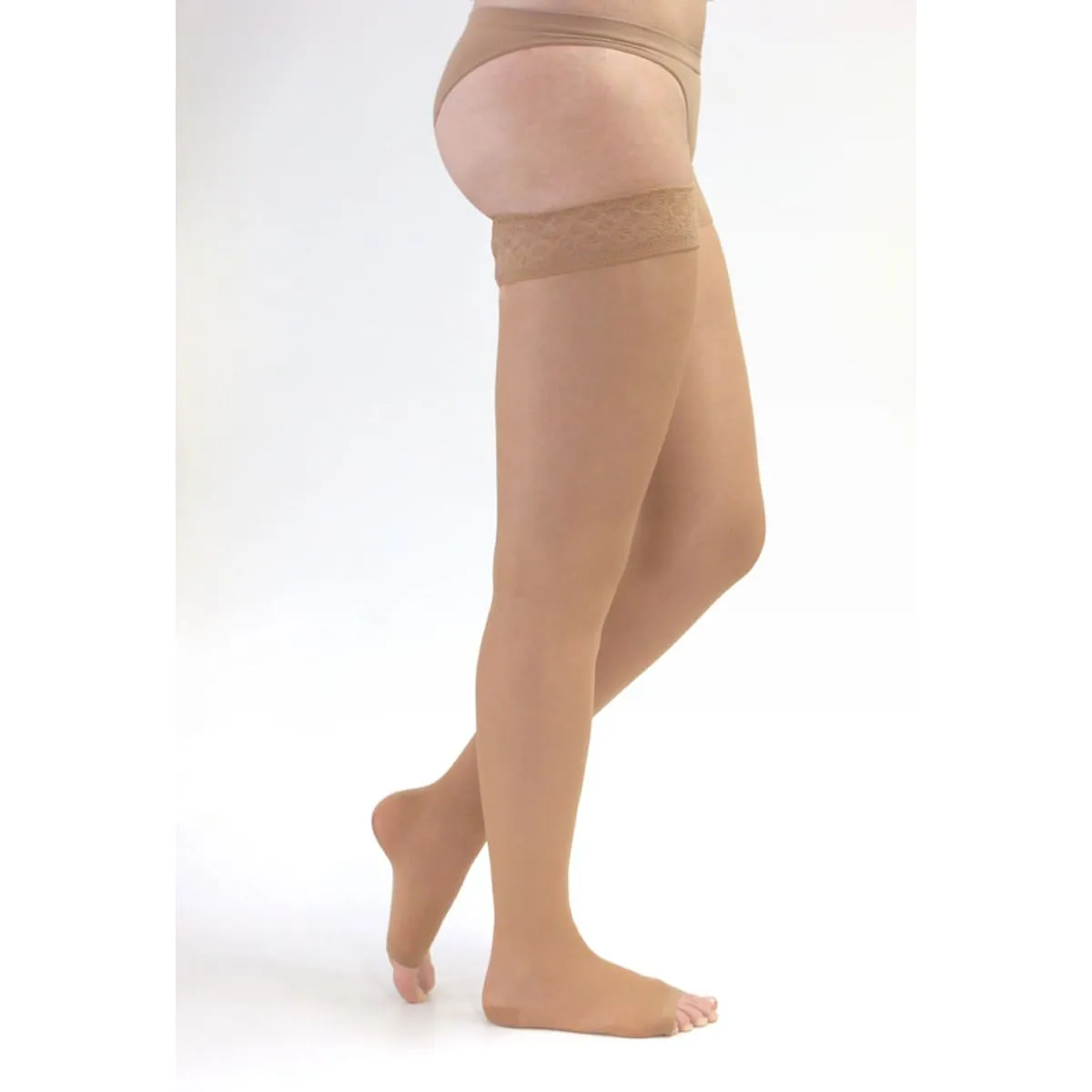 Meia Coxa Sher Soft 15-20MMHG S/ Ponteira - Cor: Natural Tam: 3