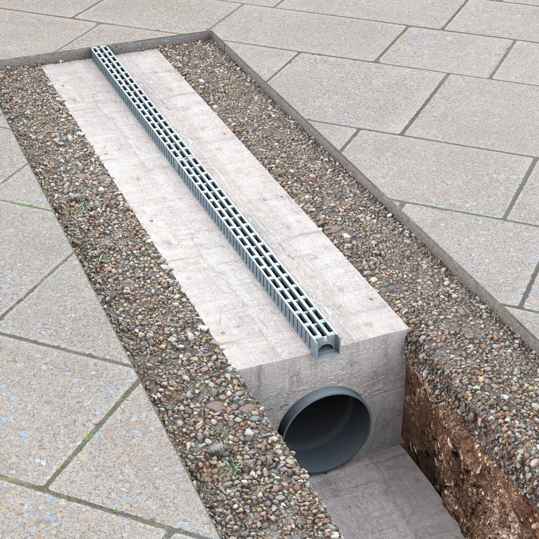 Canal com Grelha Cinza Pp 30x500x195mm O110 Ucan Odem Brasil